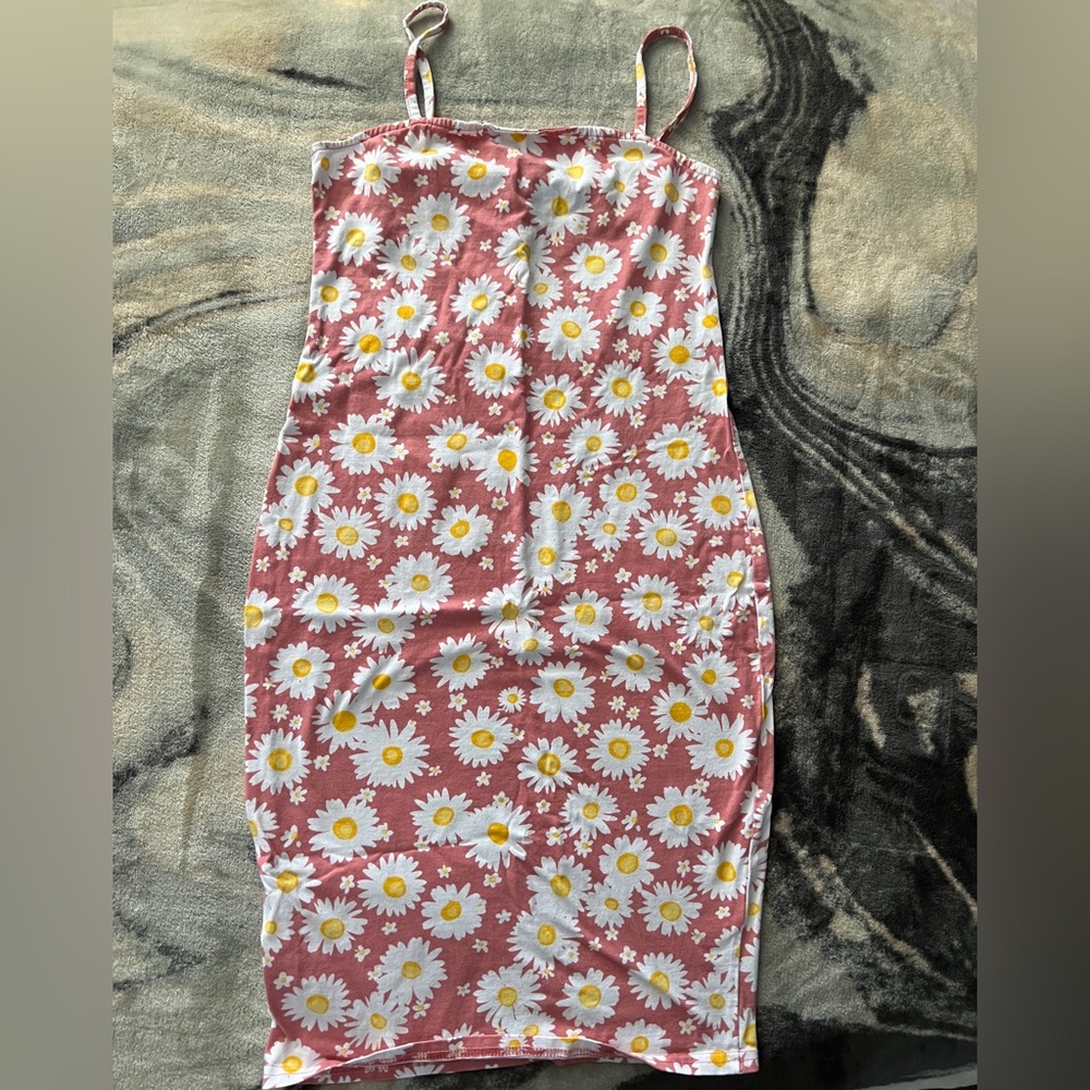 Pink floral dress